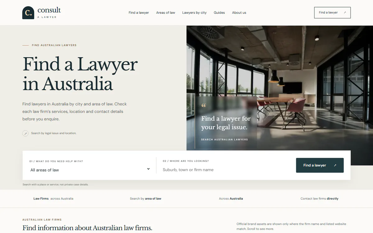 Consult a Lawyer homepage captured on 26 September 2026